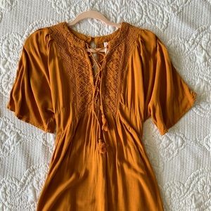 Mustard Xhiliration mini dress!